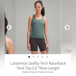 Lululemon Swiftly Tech Racerback Tank Top 2.0 Waist Length